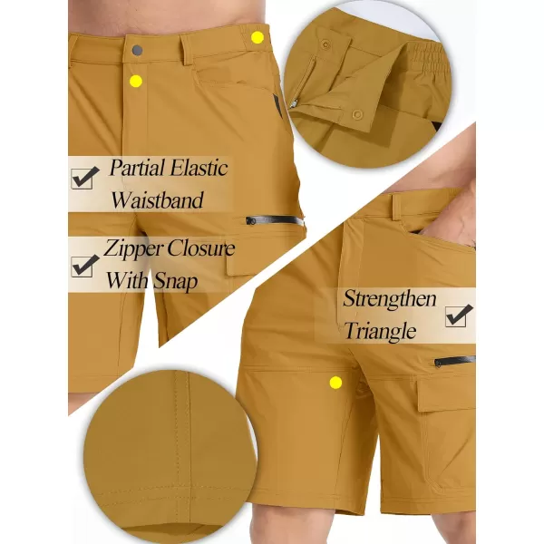 TACVASEN Men's Summer Outdoor Shorts Quick Dry Cargo Casual Hiking Shorts