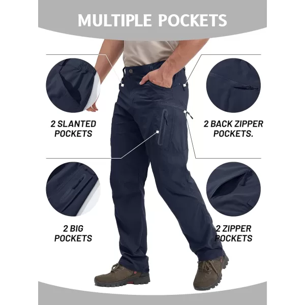 TACVASEN Men's Tactical Pants Quick-Dry Water-Resistant Lightweight Hiking Pants with 8 Pockets