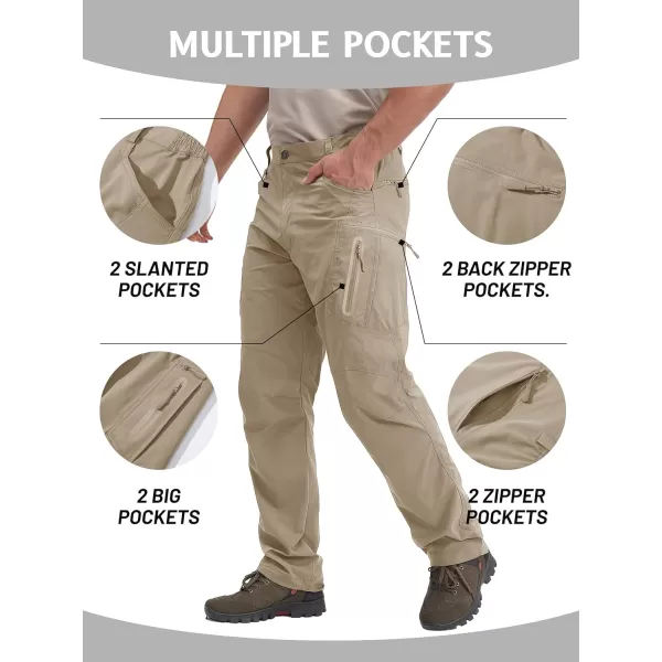 TACVASEN Men's Tactical Pants Quick-Dry Water-Resistant Lightweight Hiking Pants with 8 Pockets