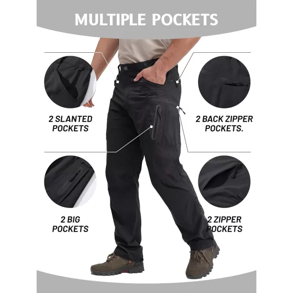 TACVASEN Men's Tactical Pants Quick-Dry Water-Resistant Lightweight Hiking Pants with 8 Pockets