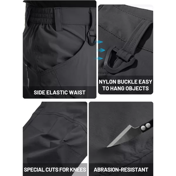 TACVASEN Men's Tactical Pants Quick-Dry Water-Resistant Lightweight Hiking Pants with 8 Pockets