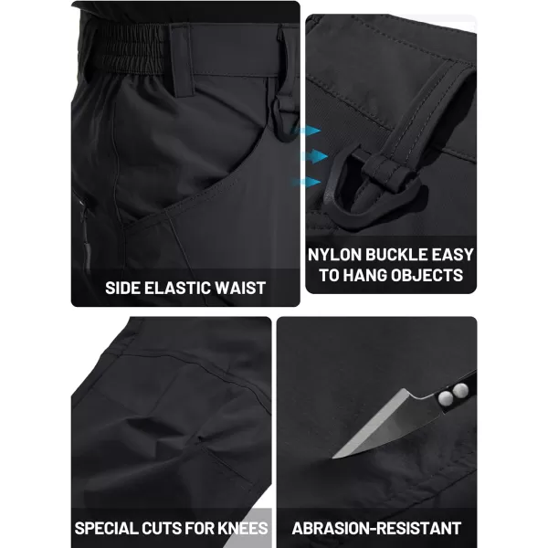 TACVASEN Men's Tactical Pants Quick-Dry Water-Resistant Lightweight Hiking Pants with 8 Pockets