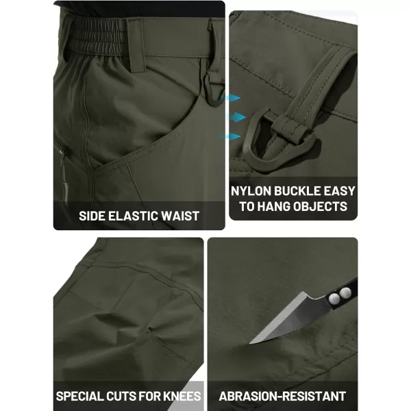 TACVASEN Men's Tactical Pants Quick-Dry Water-Resistant Lightweight Hiking Pants with 8 Pockets
