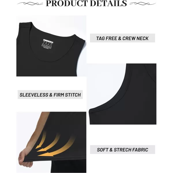 TACVASEN Men's UPF 50+ SPF Workout Sleeveless Shirts Quick Dry Muscle Shirt Lightweight Running Tank Tops
