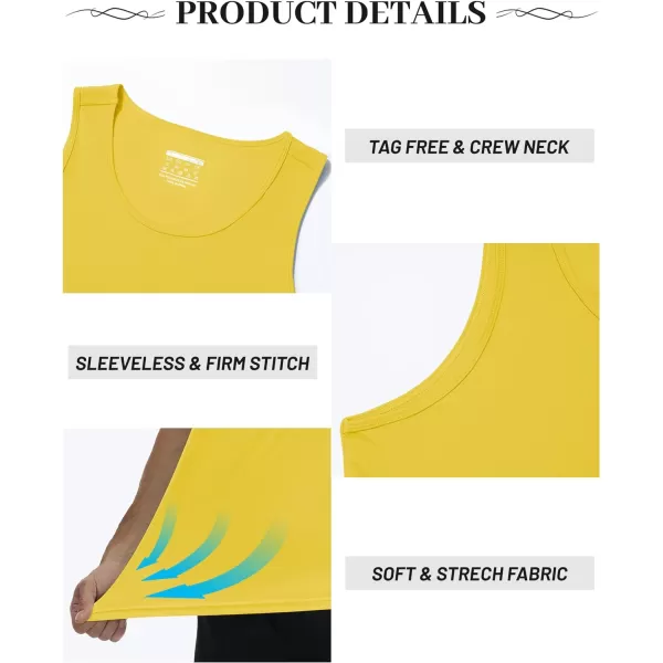 TACVASEN Men's UPF 50+ SPF Workout Sleeveless Shirts Quick Dry Muscle Shirt Lightweight Running Tank Tops