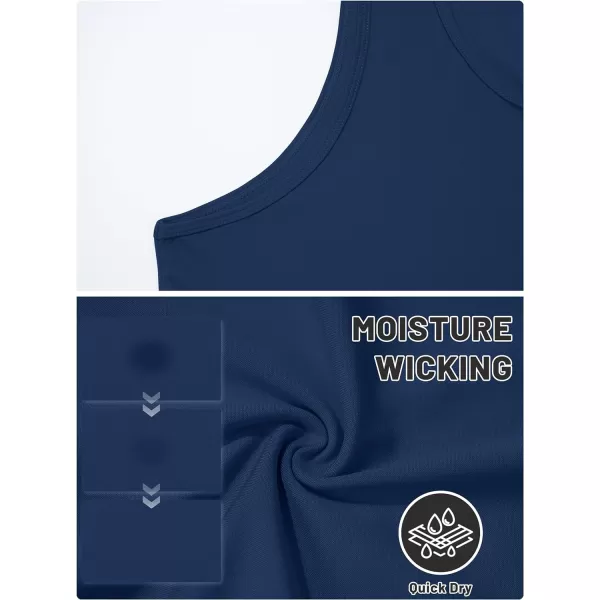 TACVASEN Men's UPF 50+ SPF Workout Sleeveless Shirts Quick Dry Muscle Shirt Lightweight Running Tank Tops