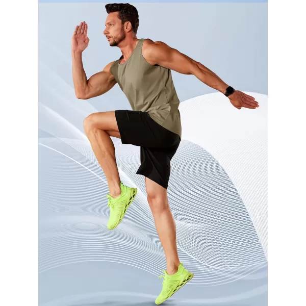 TACVASEN Men's UPF 50+ SPF Workout Sleeveless Shirts Quick Dry Muscle Shirt Lightweight Running Tank Tops
