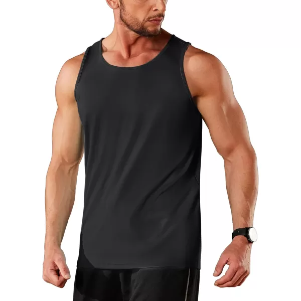 TACVASEN Men's UPF 50+ SPF Workout Sleeveless Shirts Quick Dry Muscle Shirt Lightweight Running Tank Tops