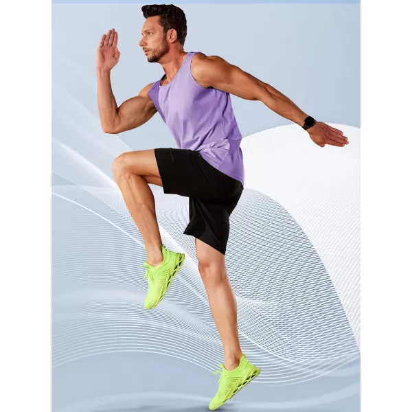 TACVASEN Men's UPF 50+ SPF Workout Sleeveless Shirts Quick Dry Muscle Shirt Lightweight Running Tank Tops