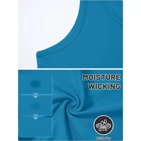 TACVASEN Men's UPF 50+ SPF Workout Sleeveless Shirts Quick Dry Muscle Shirt Lightweight Running Tank Tops