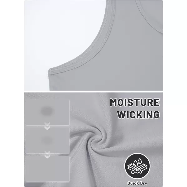 TACVASEN Men's UPF 50+ SPF Workout Sleeveless Shirts Quick Dry Muscle Shirt Lightweight Running Tank Tops