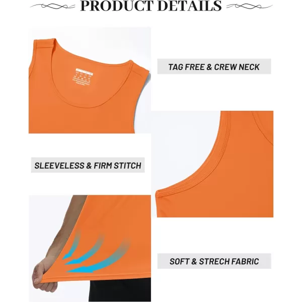 TACVASEN Men's UPF 50+ SPF Workout Sleeveless Shirts Quick Dry Muscle Shirt Lightweight Running Tank Tops