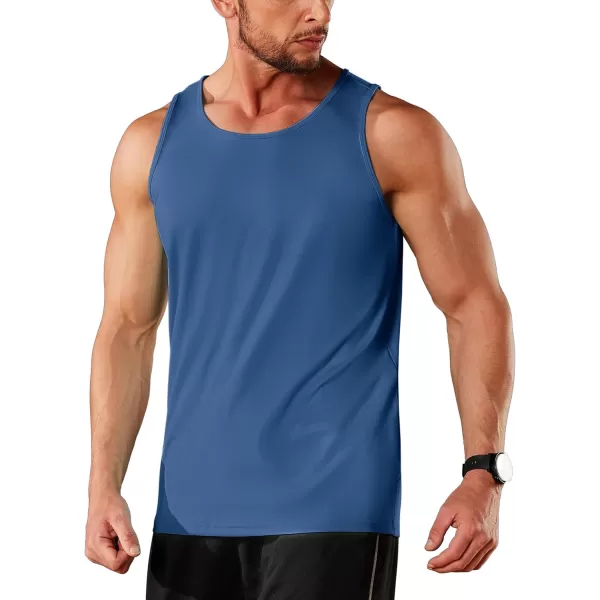 TACVASEN Men's UPF 50+ SPF Workout Sleeveless Shirts Quick Dry Muscle Shirt Lightweight Running Tank Tops
