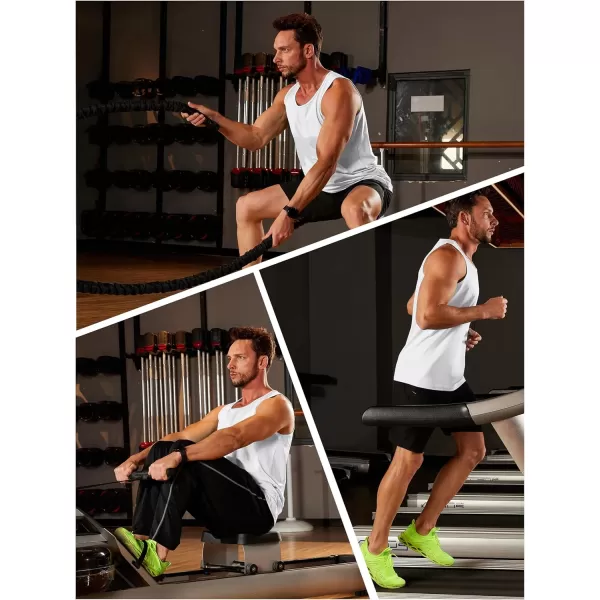 TACVASEN Men's UPF 50+ SPF Workout Sleeveless Shirts Quick Dry Muscle Shirt Lightweight Running Tank Tops