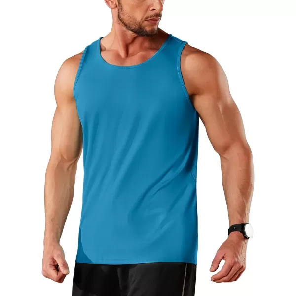 TACVASEN Men's UPF 50+ SPF Workout Sleeveless Shirts Quick Dry Muscle Shirt Lightweight Running Tank Tops