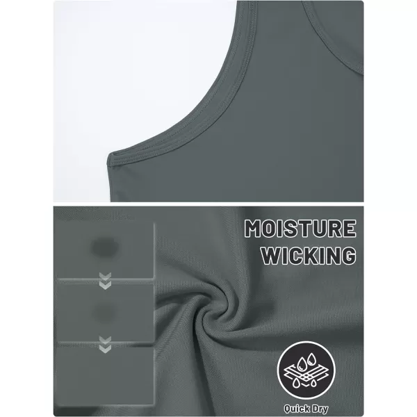 TACVASEN Men's UPF 50+ SPF Workout Sleeveless Shirts Quick Dry Muscle Shirt Lightweight Running Tank Tops