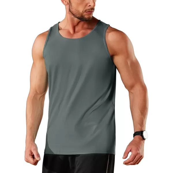 TACVASEN Men's UPF 50+ SPF Workout Sleeveless Shirts Quick Dry Muscle Shirt Lightweight Running Tank Tops