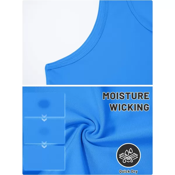 TACVASEN Men's UPF 50+ SPF Workout Sleeveless Shirts Quick Dry Muscle Shirt Lightweight Running Tank Tops