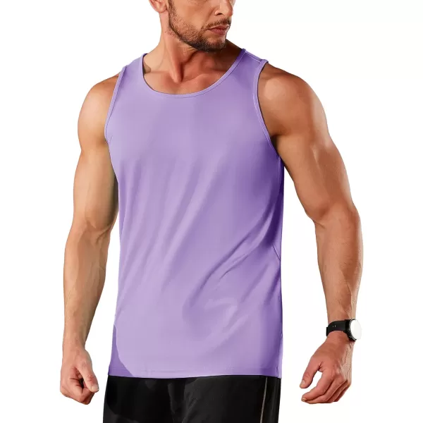 TACVASEN Men's UPF 50+ SPF Workout Sleeveless Shirts Quick Dry Muscle Shirt Lightweight Running Tank Tops