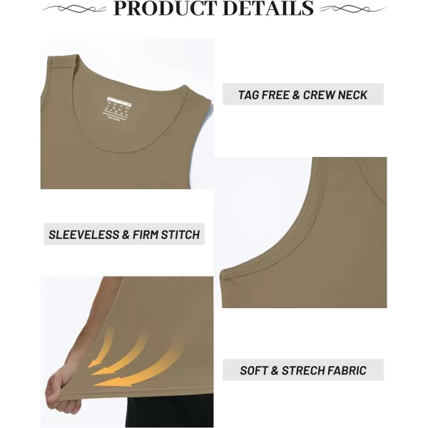 TACVASEN Men's UPF 50+ SPF Workout Sleeveless Shirts Quick Dry Muscle Shirt Lightweight Running Tank Tops