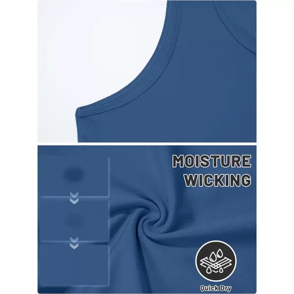 TACVASEN Men's UPF 50+ SPF Workout Sleeveless Shirts Quick Dry Muscle Shirt Lightweight Running Tank Tops