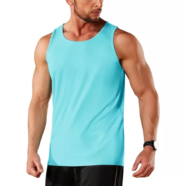 TACVASEN Men's UPF 50+ SPF Workout Sleeveless Shirts Quick Dry Muscle Shirt Lightweight Running Tank Tops