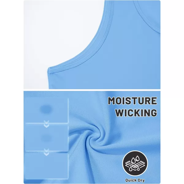 TACVASEN Men's UPF 50+ SPF Workout Sleeveless Shirts Quick Dry Muscle Shirt Lightweight Running Tank Tops
