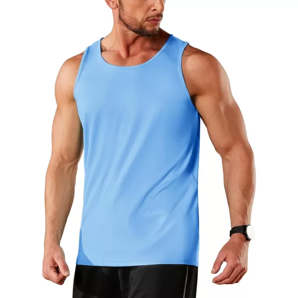 TACVASEN Men's UPF 50+ SPF Workout Sleeveless Shirts Quick Dry Muscle Shirt Lightweight Running Tank Tops