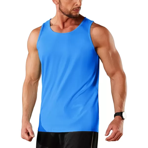 TACVASEN Men's UPF 50+ SPF Workout Sleeveless Shirts Quick Dry Muscle Shirt Lightweight Running Tank Tops