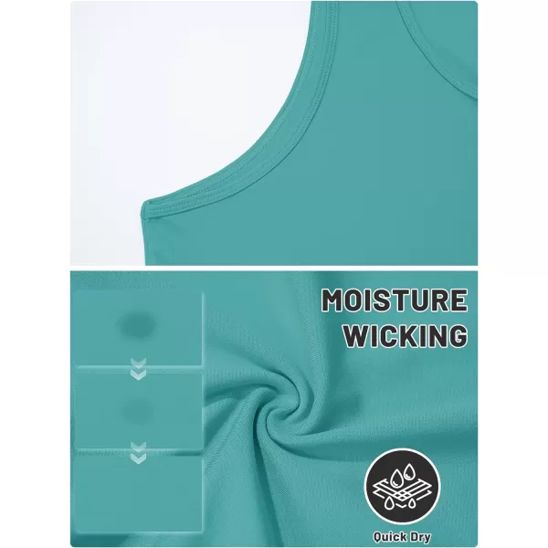 TACVASEN Men's UPF 50+ SPF Workout Sleeveless Shirts Quick Dry Muscle Shirt Lightweight Running Tank Tops