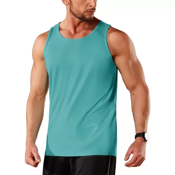 TACVASEN Men's UPF 50+ SPF Workout Sleeveless Shirts Quick Dry Muscle Shirt Lightweight Running Tank Tops