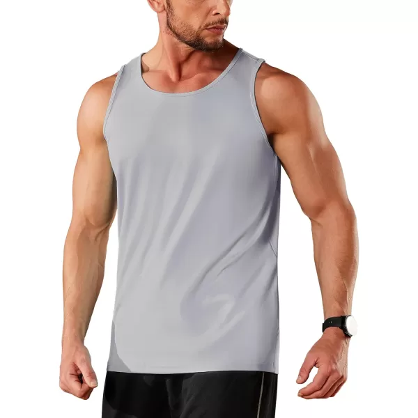 TACVASEN Men's UPF 50+ SPF Workout Sleeveless Shirts Quick Dry Muscle Shirt Lightweight Running Tank Tops
