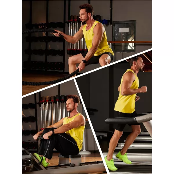 TACVASEN Men's UPF 50+ SPF Workout Sleeveless Shirts Quick Dry Muscle Shirt Lightweight Running Tank Tops