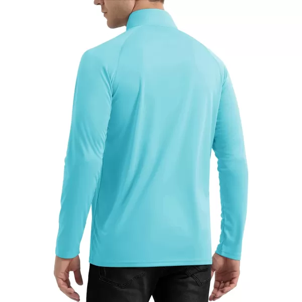 TACVASEN Men's UPF 50+ Shirts 1/4 Zip Up Sun Protection Long Sleeve Rash Guard Outdoor Hiking Fishing Running Shirts