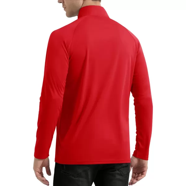 TACVASEN Men's UPF 50+ Shirts 1/4 Zip Up Sun Protection Long Sleeve Rash Guard Outdoor Hiking Fishing Running Shirts