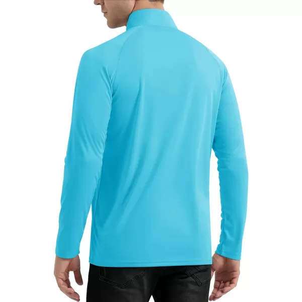 TACVASEN Men's UPF 50+ Shirts 1/4 Zip Up Sun Protection Long Sleeve Rash Guard Outdoor Hiking Fishing Running Shirts