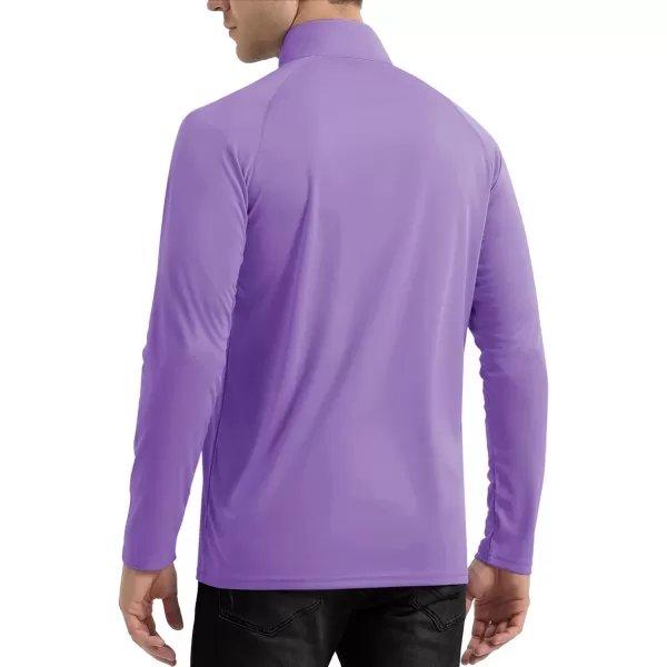 TACVASEN Men's UPF 50+ Shirts 1/4 Zip Up Sun Protection Long Sleeve Rash Guard Outdoor Hiking Fishing Running Shirts