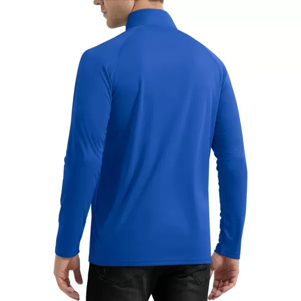 TACVASEN Men's UPF 50+ Shirts 1/4 Zip Up Sun Protection Long Sleeve Rash Guard Outdoor Hiking Fishing Running Shirts