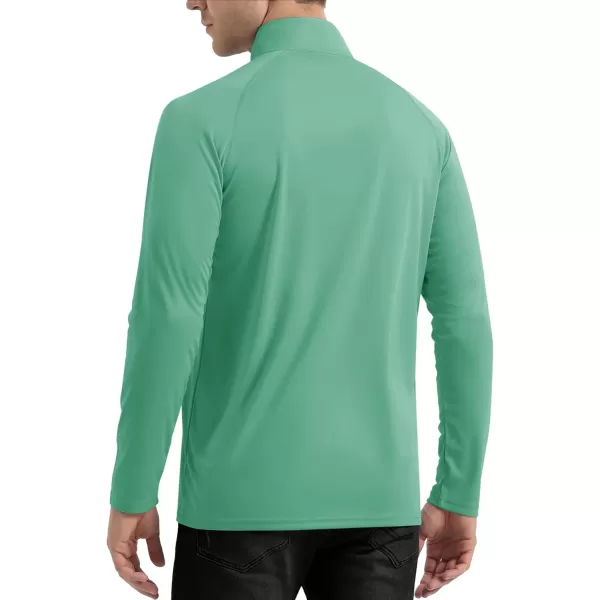 TACVASEN Men's UPF 50+ Shirts 1/4 Zip Up Sun Protection Long Sleeve Rash Guard Outdoor Hiking Fishing Running Shirts