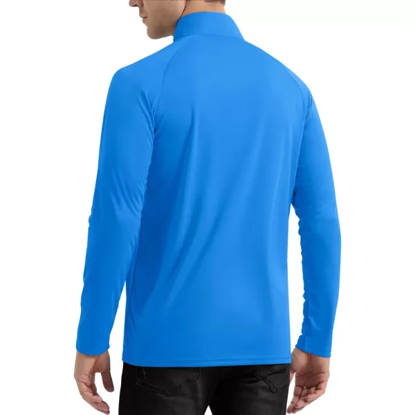 TACVASEN Men's UPF 50+ Shirts 1/4 Zip Up Sun Protection Long Sleeve Rash Guard Outdoor Hiking Fishing Running Shirts