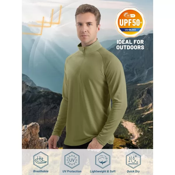 TACVASEN Men's UPF 50+ Shirts 1/4 Zip Up Sun Protection Long Sleeve Rash Guard Outdoor Hiking Fishing Running Shirts