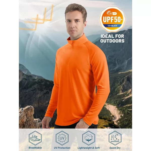 TACVASEN Men's UPF 50+ Shirts 1/4 Zip Up Sun Protection Long Sleeve Rash Guard Outdoor Hiking Fishing Running Shirts