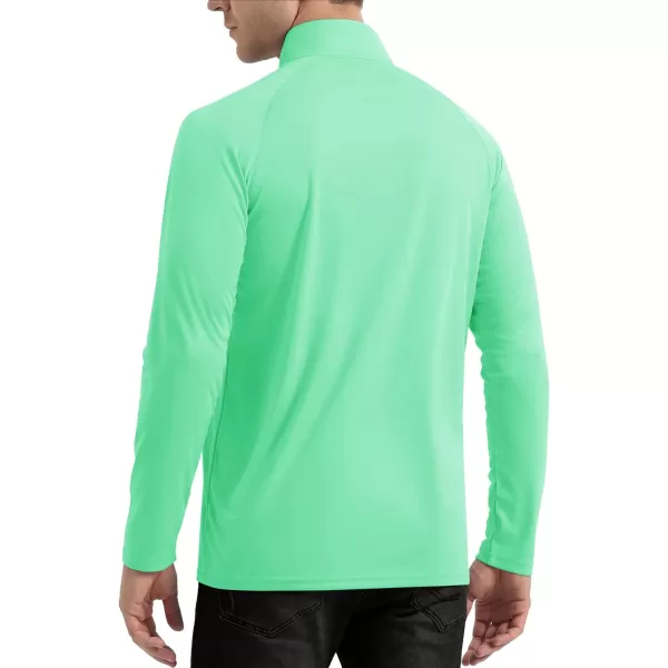 TACVASEN Men's UPF 50+ Shirts 1/4 Zip Up Sun Protection Long Sleeve Rash Guard Outdoor Hiking Fishing Running Shirts
