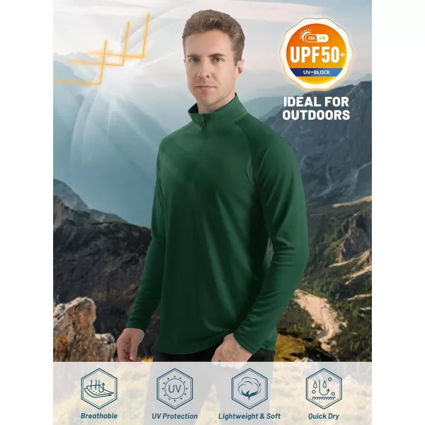 TACVASEN Men's UPF 50+ Shirts 1/4 Zip Up Sun Protection Long Sleeve Rash Guard Outdoor Hiking Fishing Running Shirts