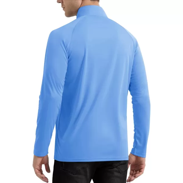 TACVASEN Men's UPF 50+ Shirts 1/4 Zip Up Sun Protection Long Sleeve Rash Guard Outdoor Hiking Fishing Running Shirts