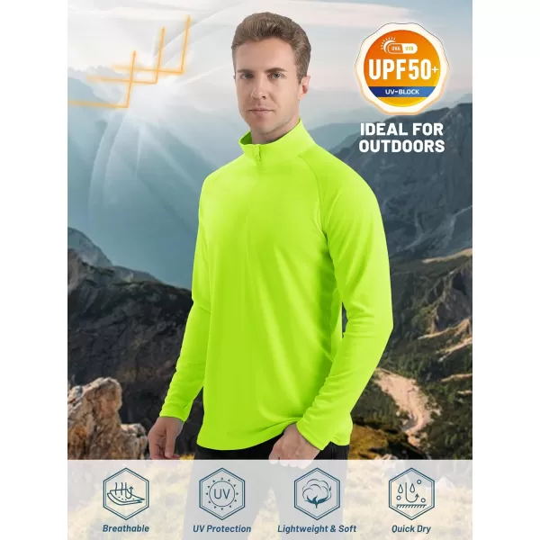 TACVASEN Men's UPF 50+ Shirts 1/4 Zip Up Sun Protection Long Sleeve Rash Guard Outdoor Hiking Fishing Running Shirts