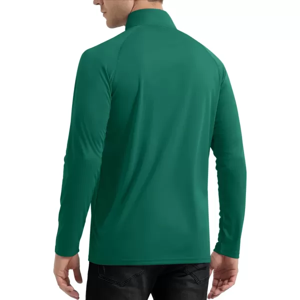 TACVASEN Men's UPF 50+ Shirts 1/4 Zip Up Sun Protection Long Sleeve Rash Guard Outdoor Hiking Fishing Running Shirts
