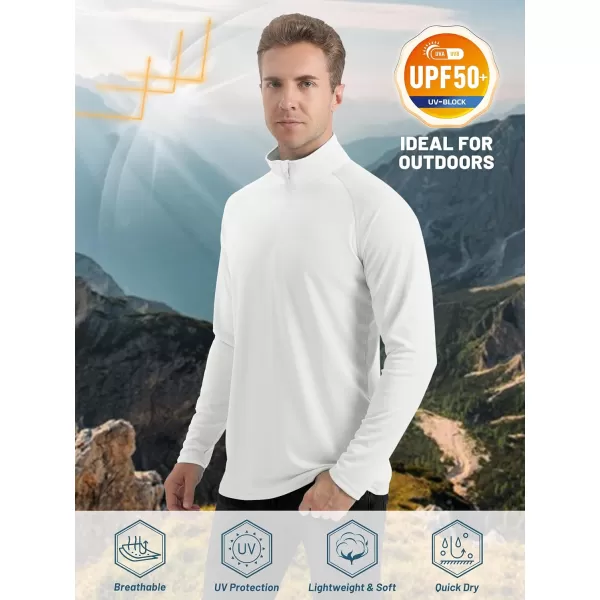 TACVASEN Men's UPF 50+ Shirts 1/4 Zip Up Sun Protection Long Sleeve Rash Guard Outdoor Hiking Fishing Running Shirts