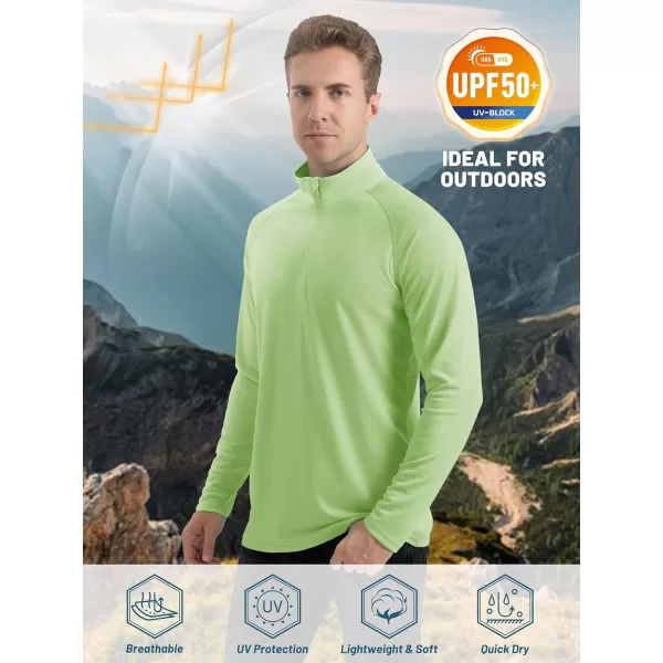 TACVASEN Men's UPF 50+ Shirts 1/4 Zip Up Sun Protection Long Sleeve Rash Guard Outdoor Hiking Fishing Running Shirts