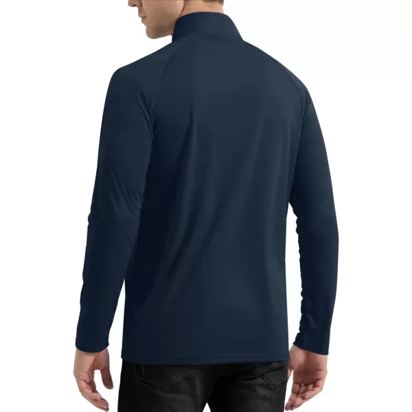 TACVASEN Men's UPF 50+ Shirts 1/4 Zip Up Sun Protection Long Sleeve Rash Guard Outdoor Hiking Fishing Running Shirts